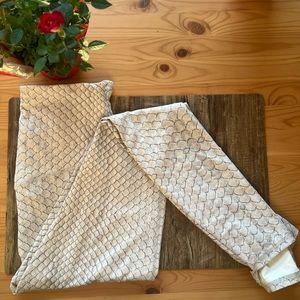 Varley White Snake Print Yoga Leggings